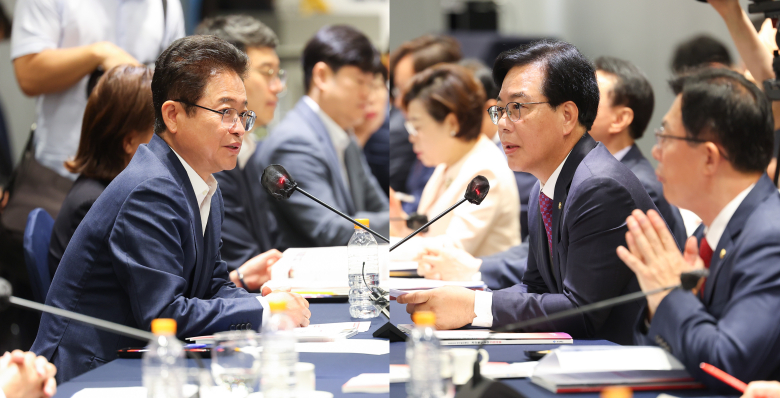 경북도와 국민의힘 경북지역 국회의원이 예산정책협의회를 가졌다.