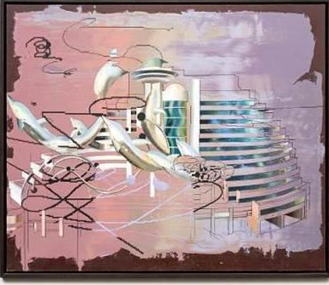추이제, 'Dolphin Sculpture 돌고래 상', Acrylic on Canvas, 250x210cm