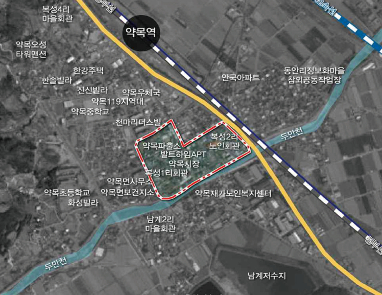 칠곡군 약목면 사업 위치도