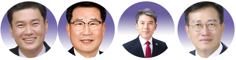 왼쪽부터 김창혁 기획경제위원장, 김일수 행정보건복지위원장, 김대진 문화환경위원장, 이철식 농수산위원장. 사진제공=경북도의회