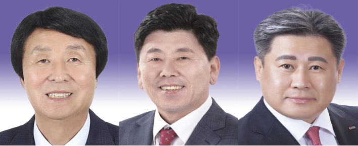 이우청 건설소방위원장, 정한석 교육위원장, 최병근 운영위원장