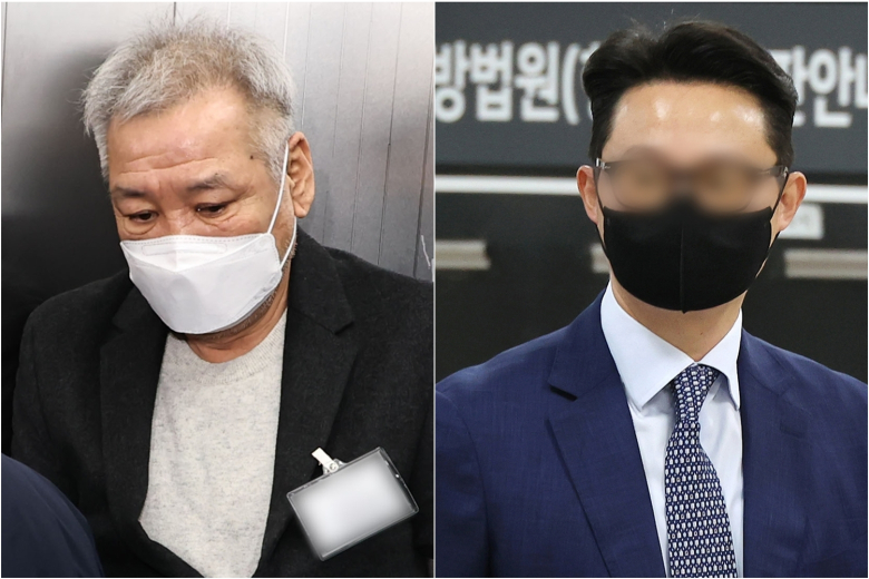 '건진법사' 전성배 씨(왼쪽)와 윤영호 전 통일교 세계본부장. 연합자료사진