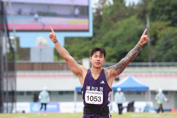 예천군청 육상팀 남태풍 창던지기 80 35m 백제왕도 익산 전국육상경기대회 신기록 달성하며 우승(남태풍 선수 사진) 사진제공=예천군