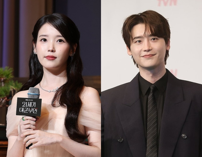 가수 아이유(왼쪽)와 배우 이종석. 연합